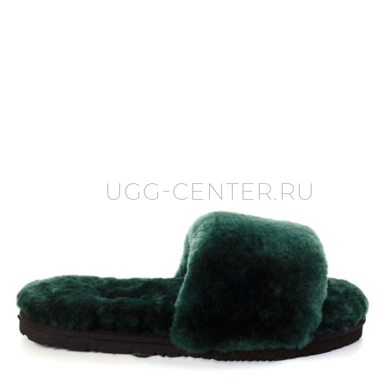 UGG Fluff Slide Slippers Dark Green
