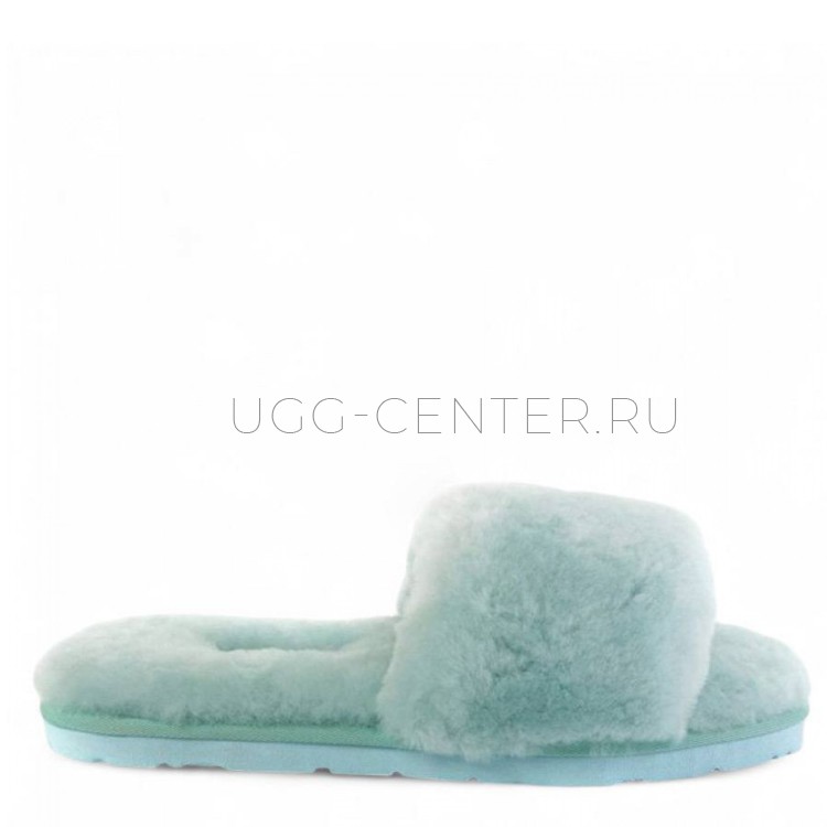 Fluff Slide Slippers Lake Blue