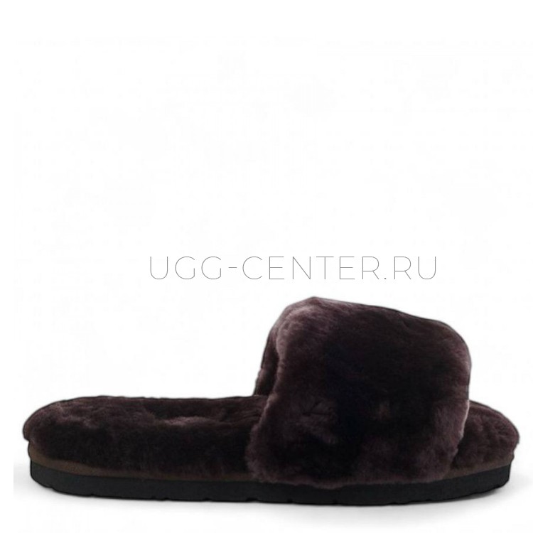 Fluff Slide Slippers Chocolate