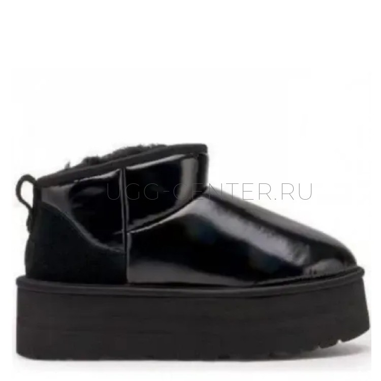 UGG Ultra Mini Platforma High Shine Black