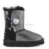Kids Bailey Button Bling Glitter Black