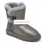 KIDS Bailey Button Metallic Grey