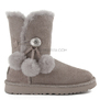 Bailey Button Pom Grey