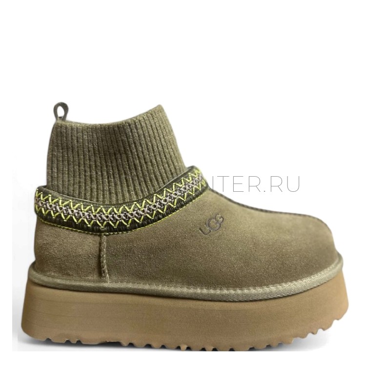 Tazz Platform Knit Khaki