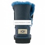 UGG KIDS Bailey Button Metallic Navy