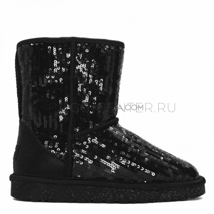 UGG Classic Short Sparkles Black