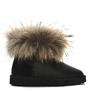 UGG Mini Fox Fur Metallic Black