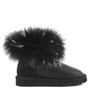 UGG Mini Fox Fur Ultra Metallic Black