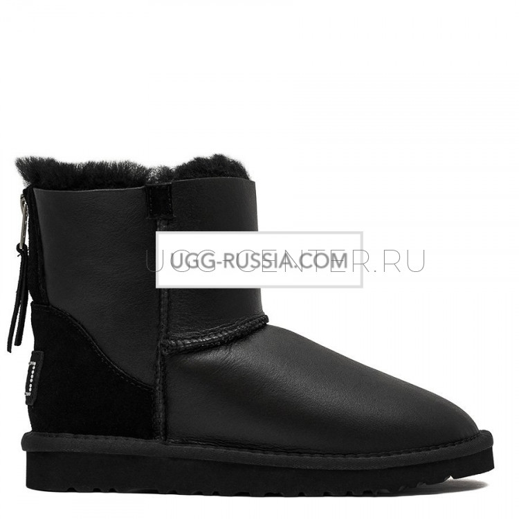 UGG Classic Mini ZIP Metaliic Black