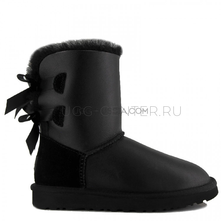 UGG Bailey Bow Metallic Black