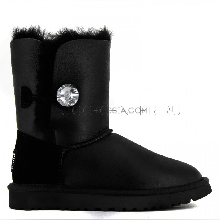 UGG Bailey Button Bling Metallic Black