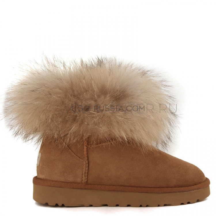 UGG Mini Fox Fur Chestnut