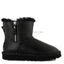 UGG Classic Mini Double ZIP Metallic Black