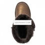 UGG Bailey Button Triplet Glitter Bling Chocolate