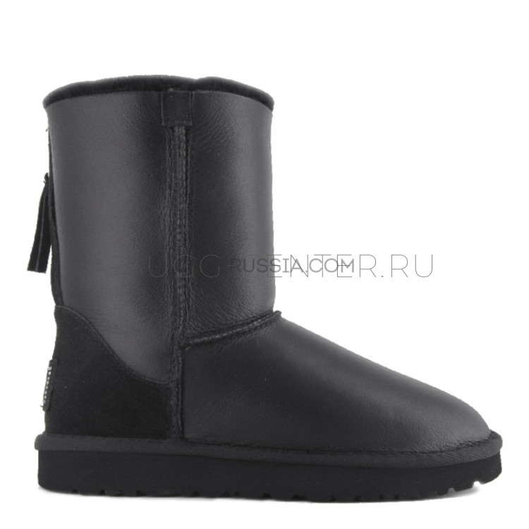 UGG Classic Short ZIP Metallic Black