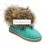 UGG Mini Fox Fur Aqua