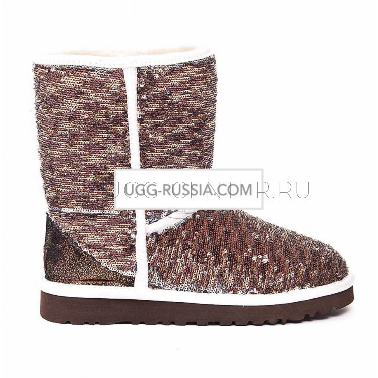 UGG Classic Short Sparkles Chestnut