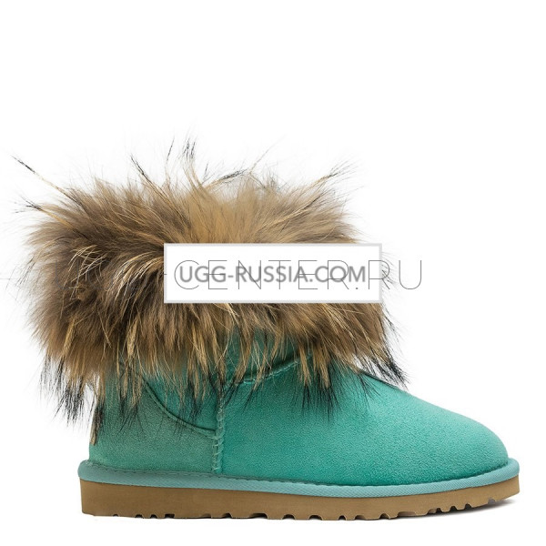 Mini Fox Fur Aqua