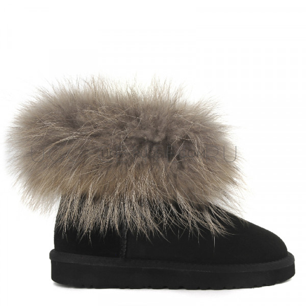 Mini Fox Fur Black