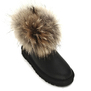 UGG Mini Fox Fur Metallic Black