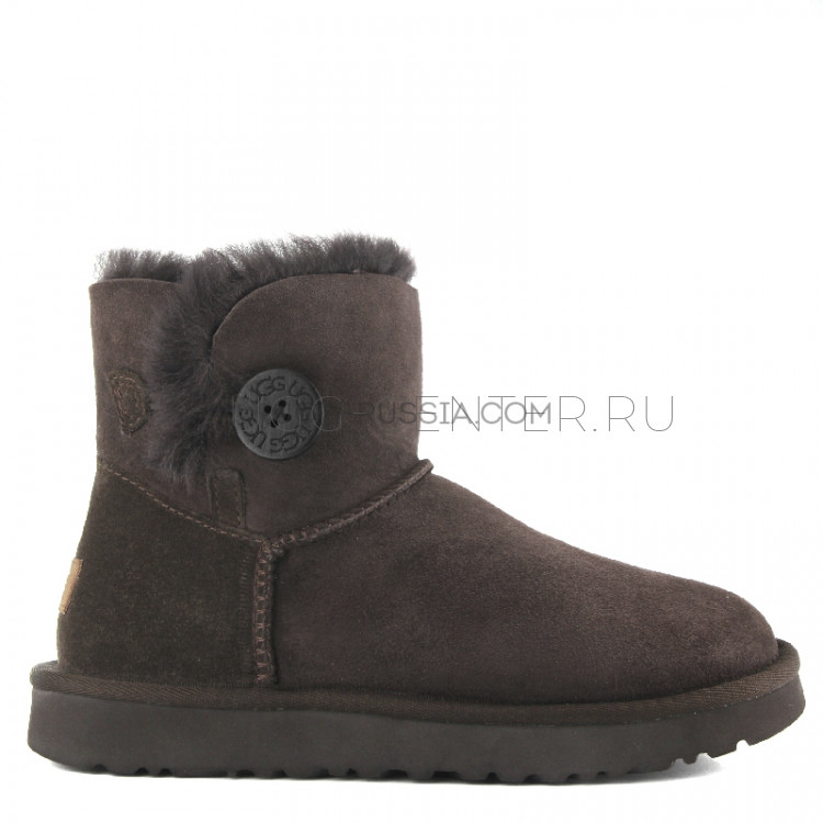 UGG Bailey Button Mini Chocolate