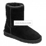 UGG Classic Short Crystal Bow Black