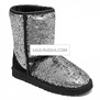 UGG Classic Short Sparkles Black Grey