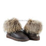 UGG Mini Fox Fur Metallic Chocolate