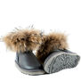 UGG Mini Fox Fur Metallic Grey