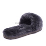 Меховые домашние тапочки Fur Slides Черные