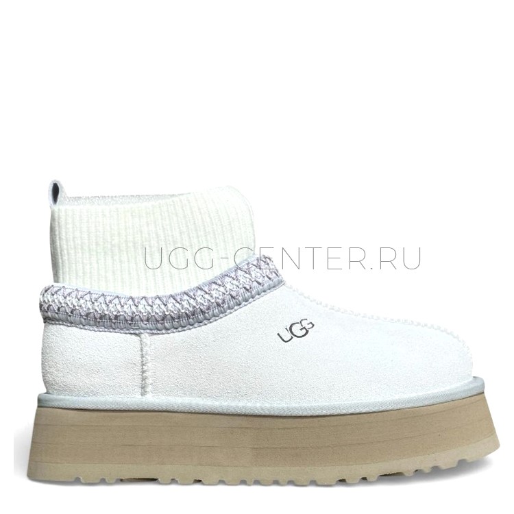 UGG Tazz Knit Platform White