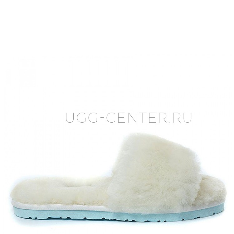 UGG Fluff Slide Slippers White