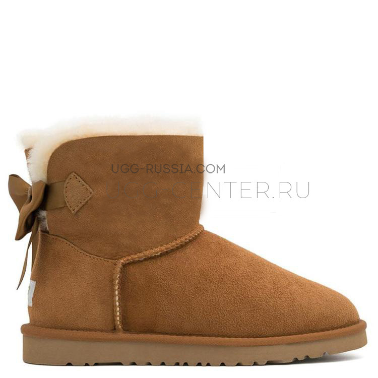 UGG Bailey Bow Mini Medallion Chestnut