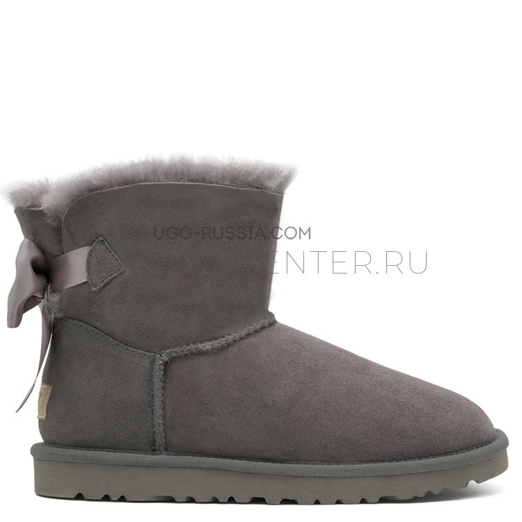 UGG Bailey Bow Mini Medallion Grey