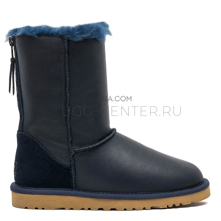 UGG Classic Short ZIP Metallic Navy