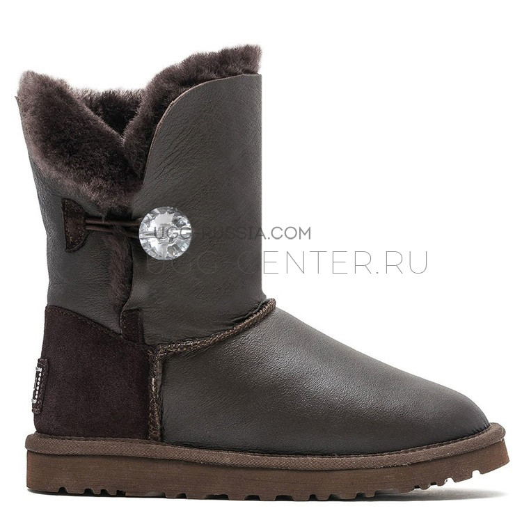 UGG Bailey Button Bling Metallic Chocolate