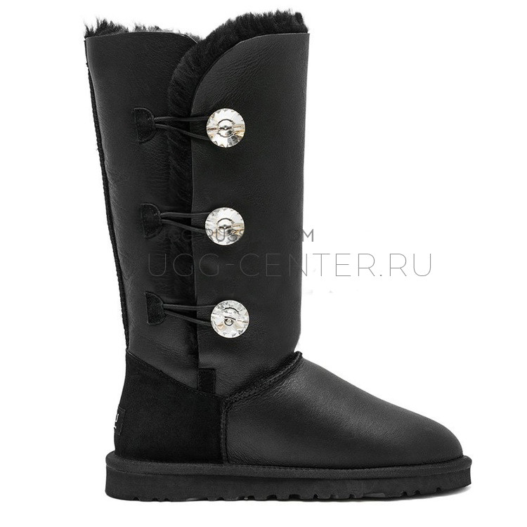 UGG Bailey Button Triplet Metallic Bling Black