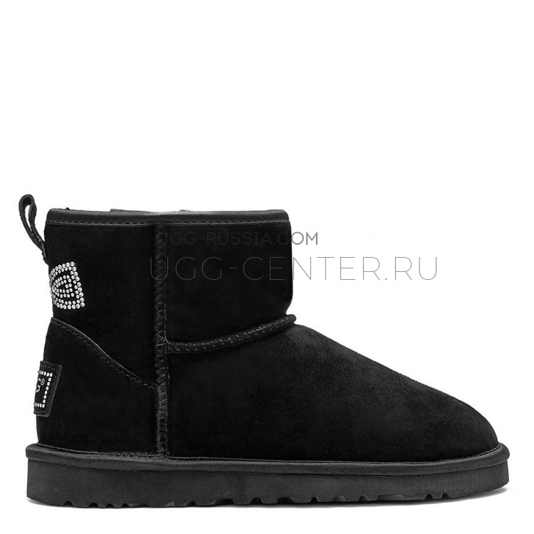 UGG Classic Mini Crystal Bow Black