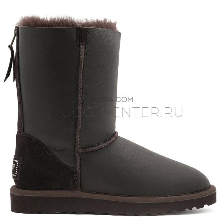 UGG Classic Short ZIP Metallic Chocolate