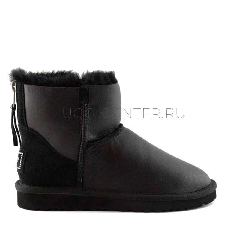 UGG Classic Mini Zip Metallic Black