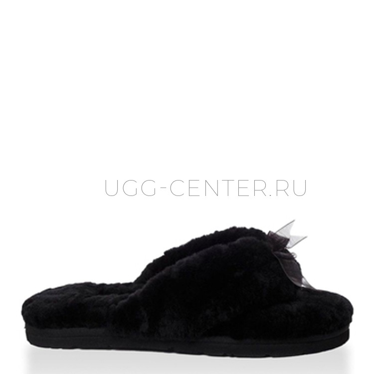 UGG Fluf Fflip Flop Black