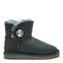 UGG Bailey Button Mini Bling Metallic Grey