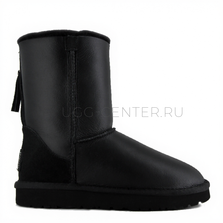 UGG Classic Short ZIP Metallic Black