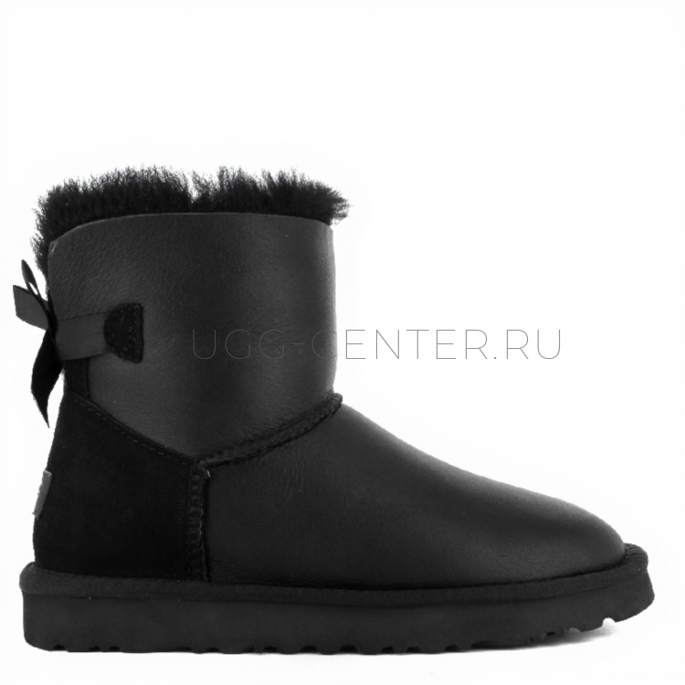 UGG Mini Bailey Bow Metallic Black
