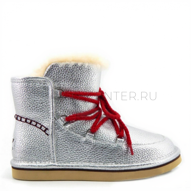 UGG Jimmy Choo Louge  Leather Silver Mini 