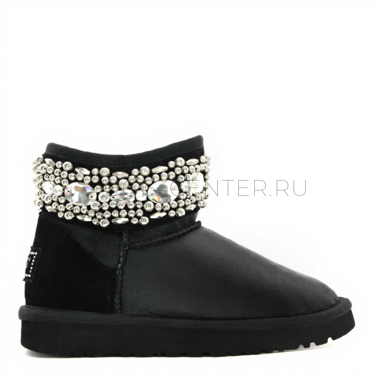 UGG Jimmy Choo Multicrystal Metallic Black