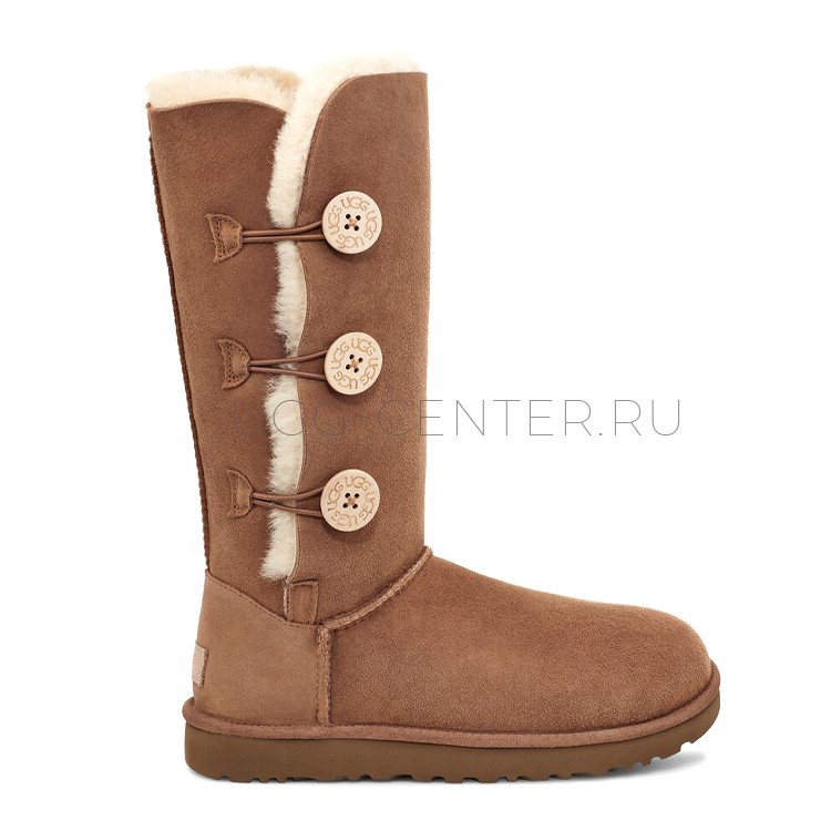 UGG Bailey Button Triplet Chestnut